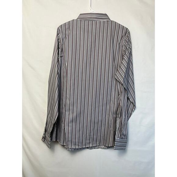 NWOT Cinch Women's Size XXL Purple Striped Tencel Long Sleeve Button Up Shirt - Picture 7 of 8